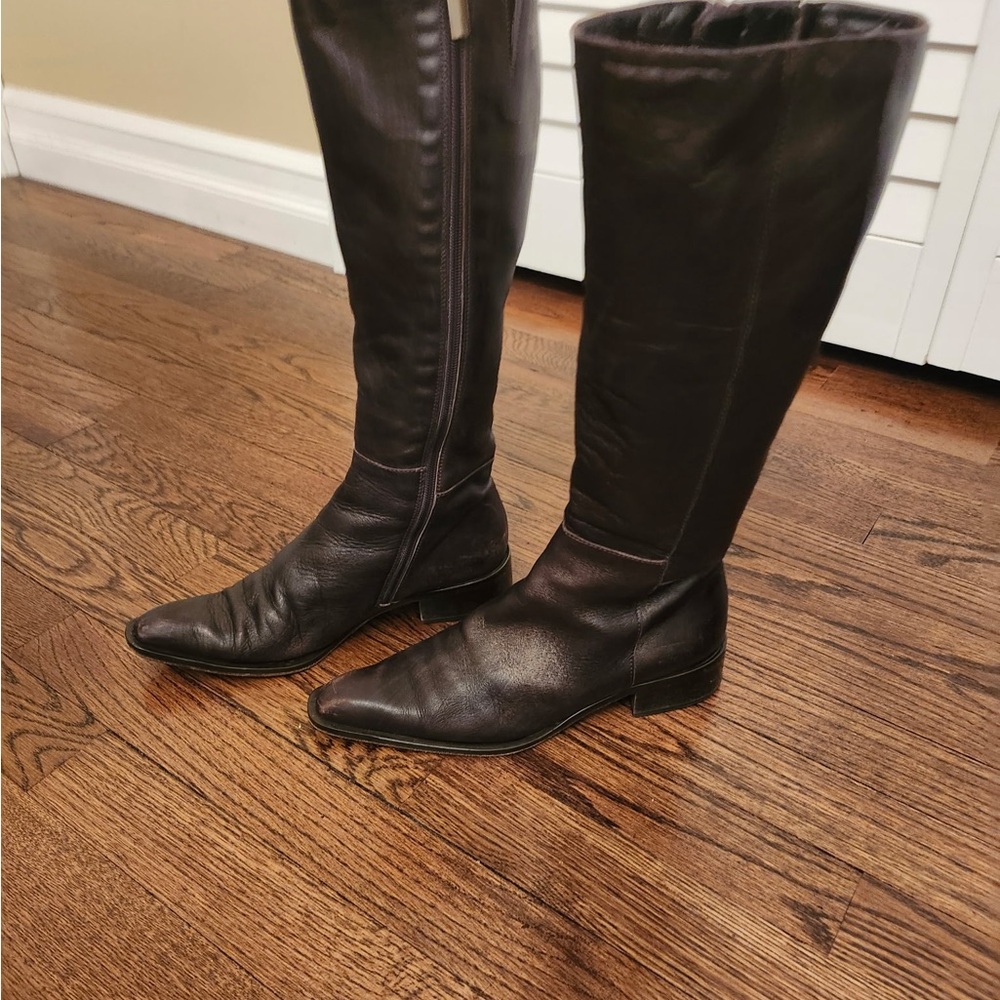 Aquatalia Dark Brown Knee Boots